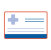 An illustration of a medical insurance card.