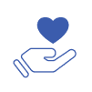Care tip icon of hand holding a heart