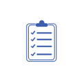 Clipboard with checklist icon.