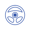 Steering wheel icon.