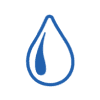 Water droplet icon driving to information about bathing with Optune Lua