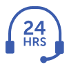 Twenty-four hours headset icon drives to MyNovocure support page