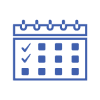 Calendar icon with checkmarks
