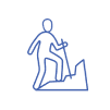Colorful activity icons representing various hobbies and exercises